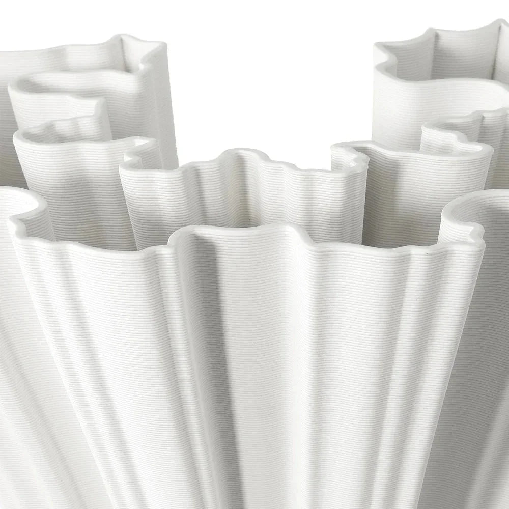 Godet Modern Design White Porcelain Vase - LOOMLAN - Currey & Co - Vases & Jars