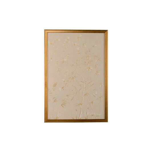 Gold Buckhead Panel Hand Painted Artwork-Framed Wall Art-Chelsea House-Pheasant-LOOMLAN