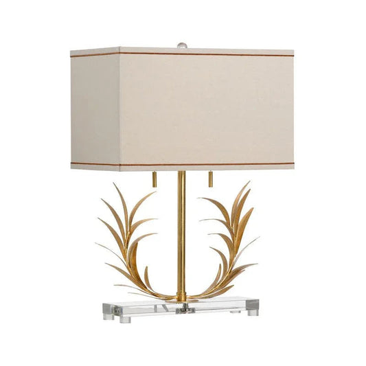 Gold Laurel Crystal Mounted Table Lamp - LOOMLAN - Chelsea House - Table Lamps