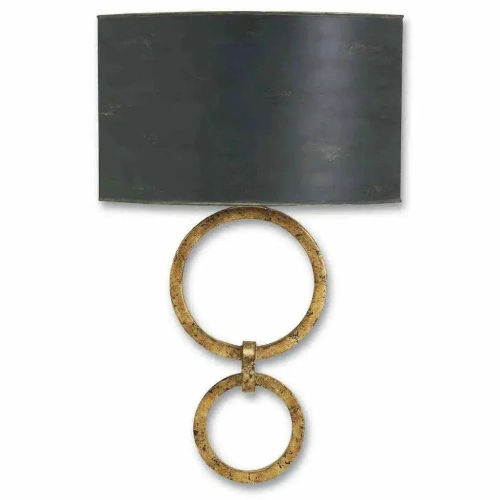 Gold Leaf Bolebrook Wall Sconce - LOOMLAN - Currey & Co - Wall Sconces