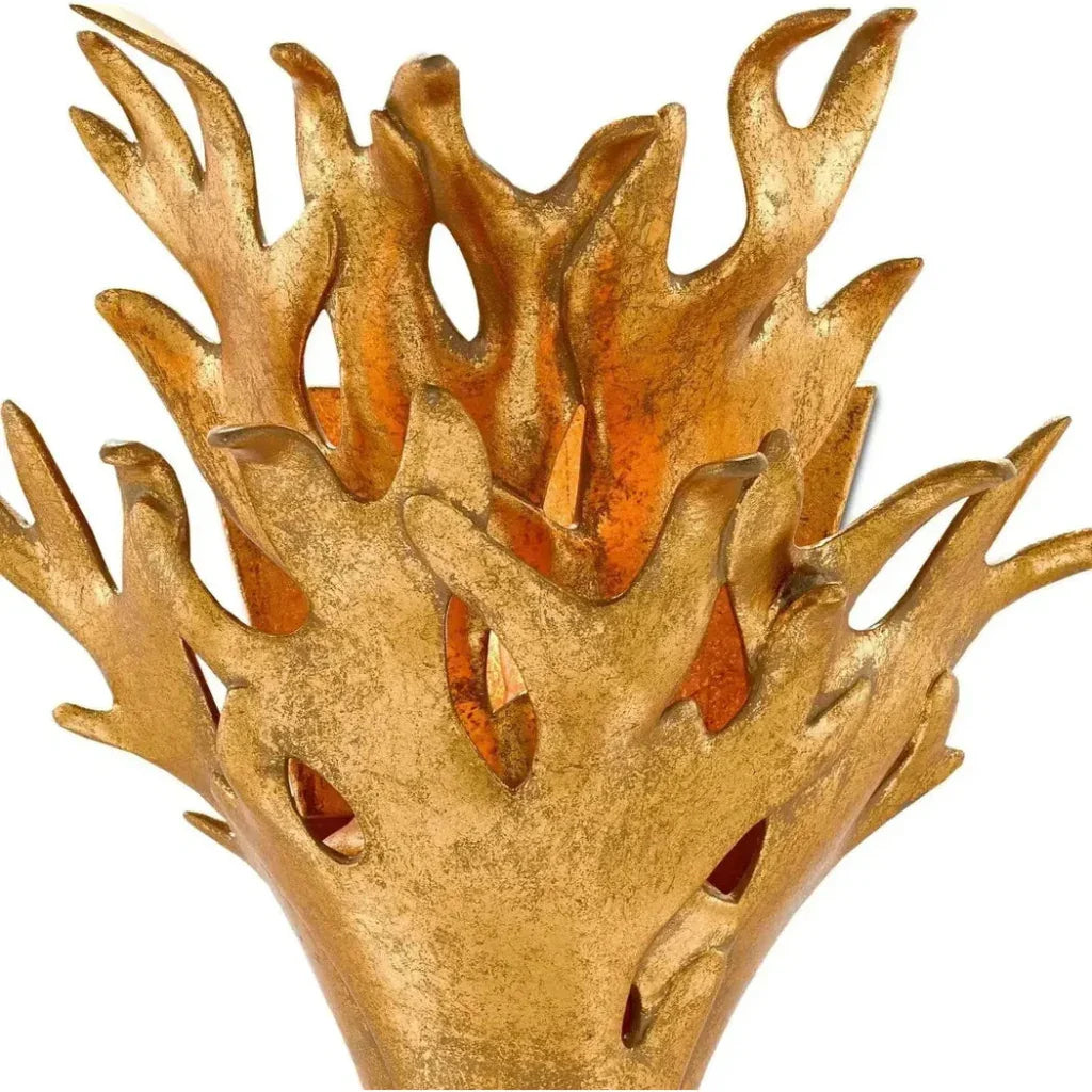 Gold Leaf Formby Wall Sconce Marjorie Skouras - LOOMLAN - Currey & Co - Wall Sconces