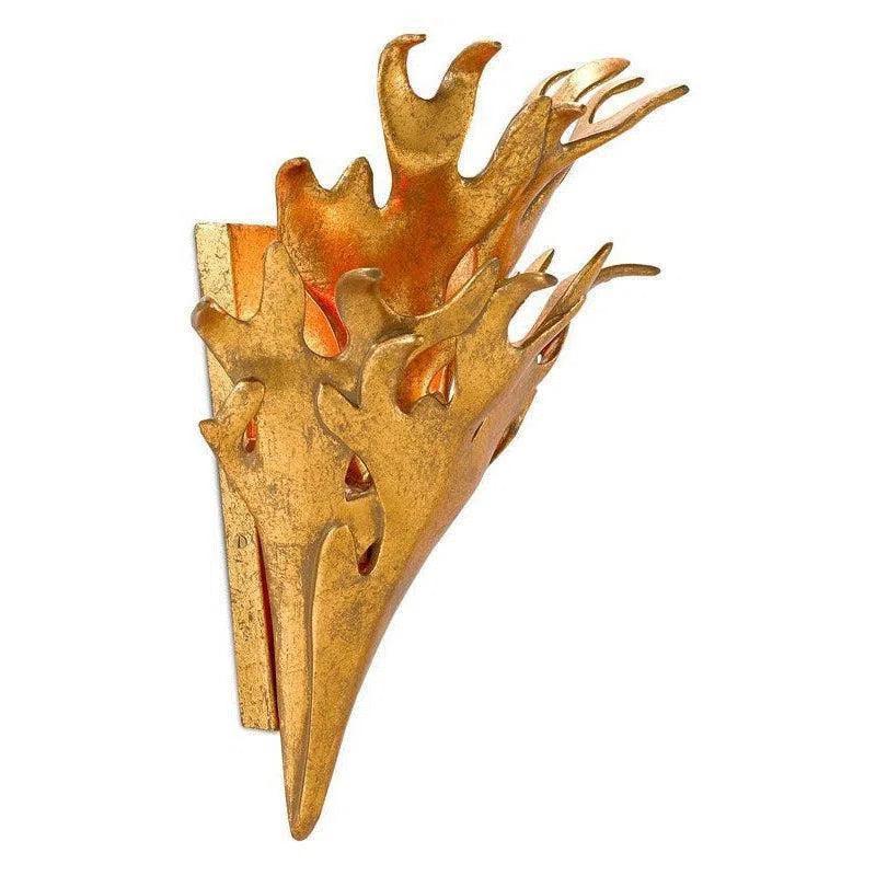 Gold Leaf Formby Wall Sconce Marjorie Skouras - LOOMLAN - Currey & Co - Wall Sconces