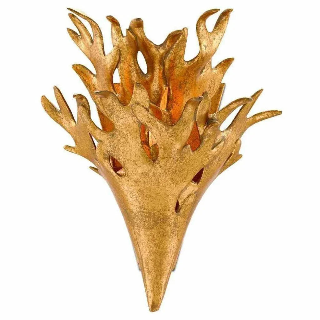 Gold Leaf Formby Wall Sconce Marjorie Skouras - LOOMLAN - Currey & Co - Wall Sconces
