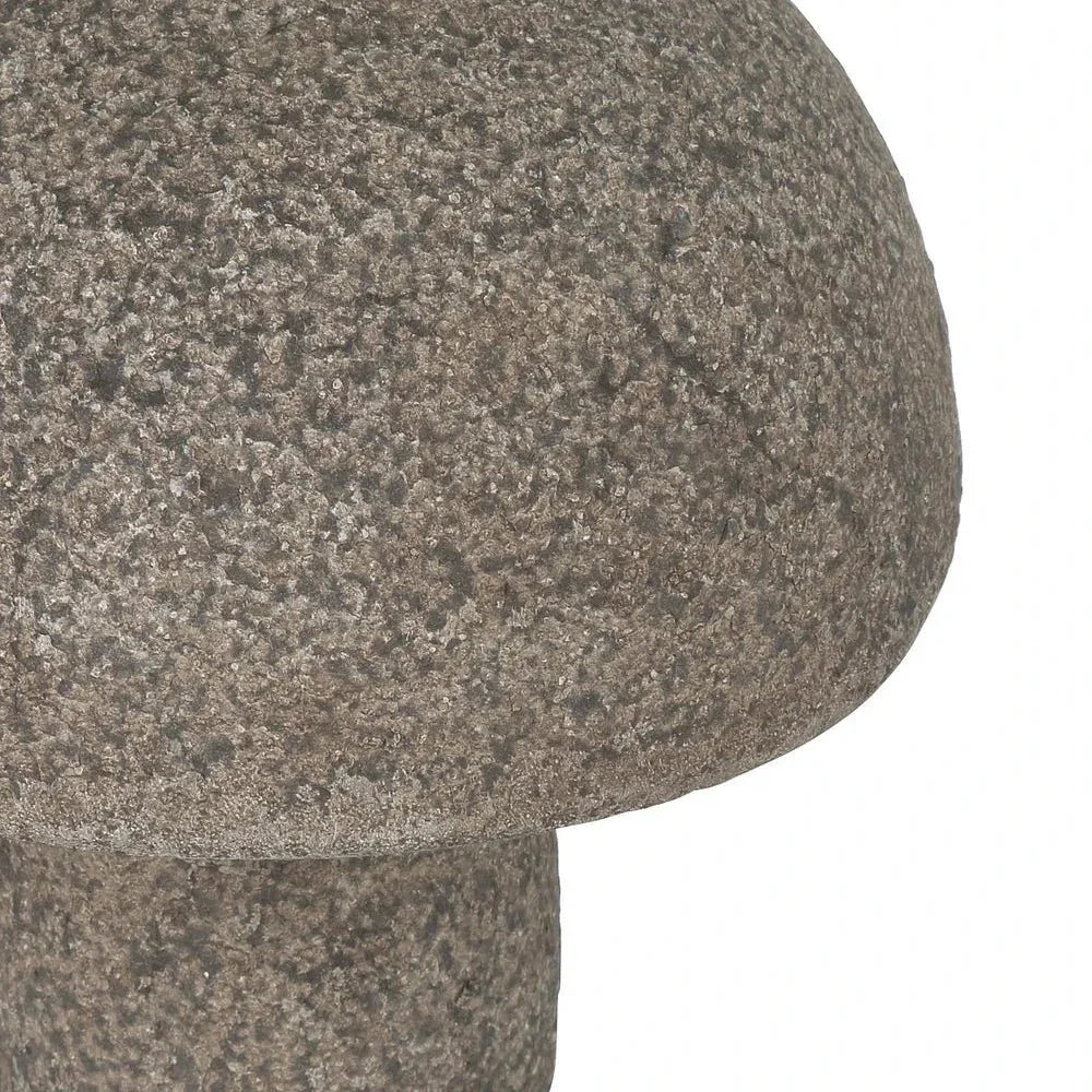 Granite Stone Textured Outdoor Mushroom Sculpture - LOOMLAN - Currey & Co - Statues & Sculptures