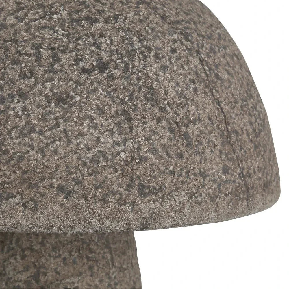 Granite Stone Textured Outdoor Mushroom Sculpture - LOOMLAN - Currey & Co - Statues & Sculptures