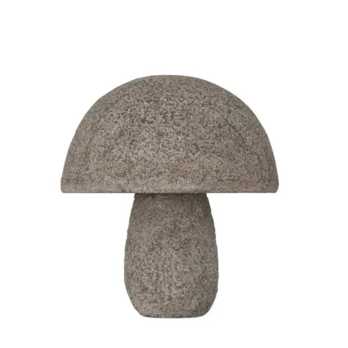 Granite Stone Textured Outdoor Mushroom Sculpture - LOOMLAN - Currey & Co - Statues & Sculptures