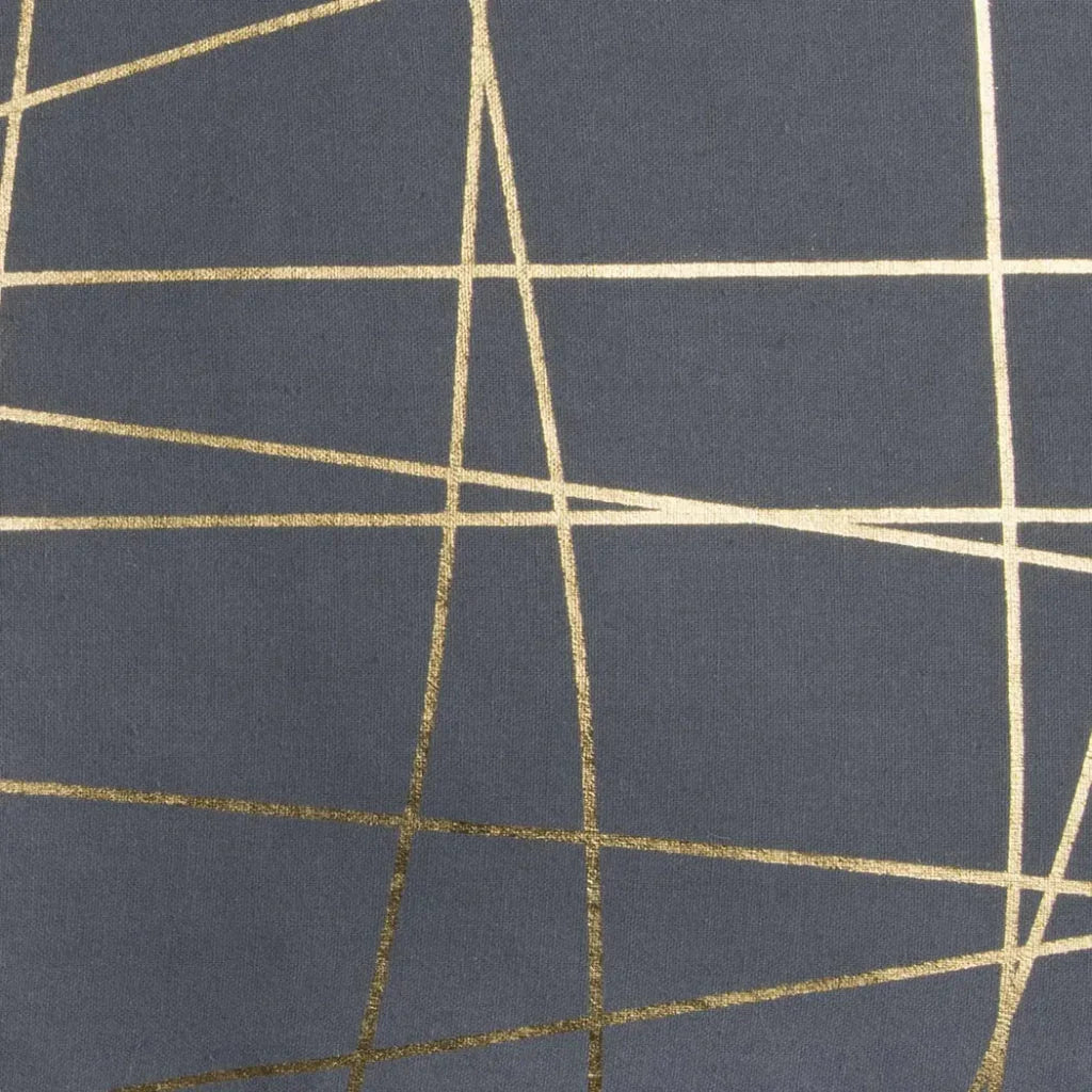 LOOMLAN Gray Aaron Gray Gold Or Silver Stripes Throw Pillow