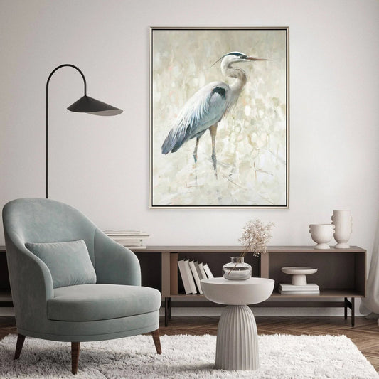Paragon Great Blue Heron Hand Assembled Canvas Art