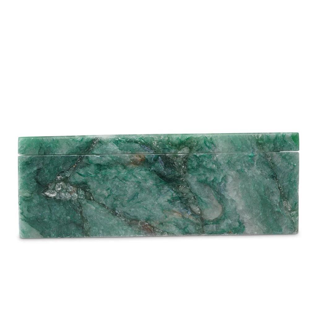 Green Aventurine Box - LOOMLAN - Currey & Co - Boxes & Bowls