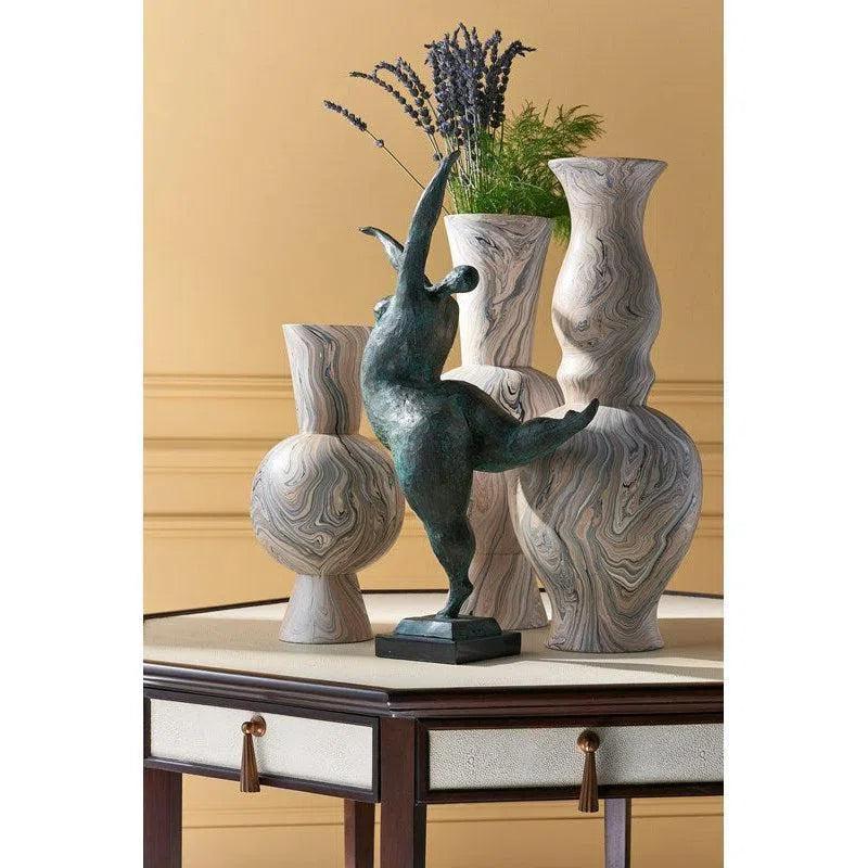 Green Black Butterfly Ballerina Bronze - LOOMLAN - Currey & Co - Statues & Sculptures
