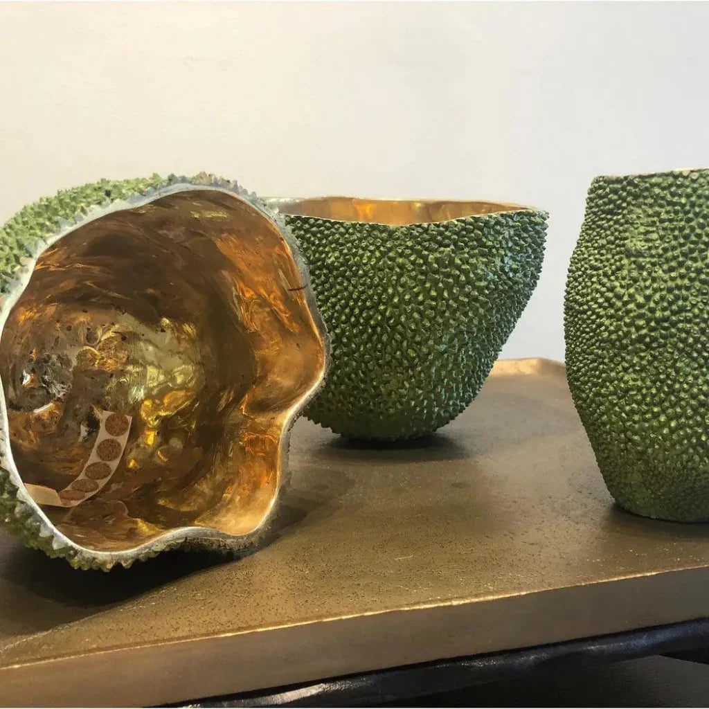 Green Gold Jackfruit Medium Vase - LOOMLAN - Currey & Co - Vases & Jars