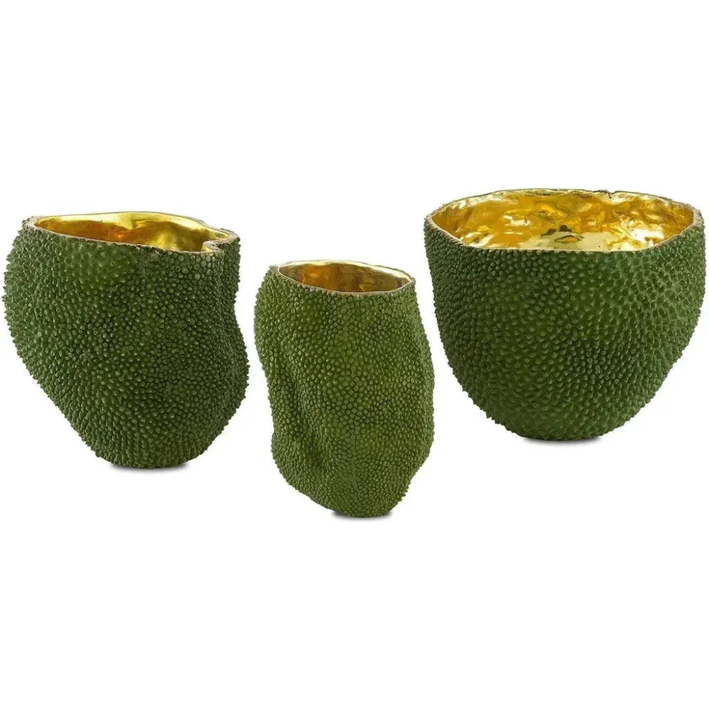 Green Gold Jackfruit Medium Vase - LOOMLAN - Currey & Co - Vases & Jars