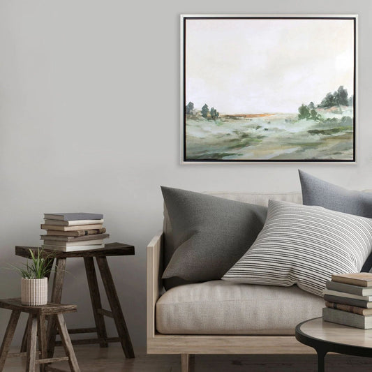 Paragon Green Landscape Green Canvas Art