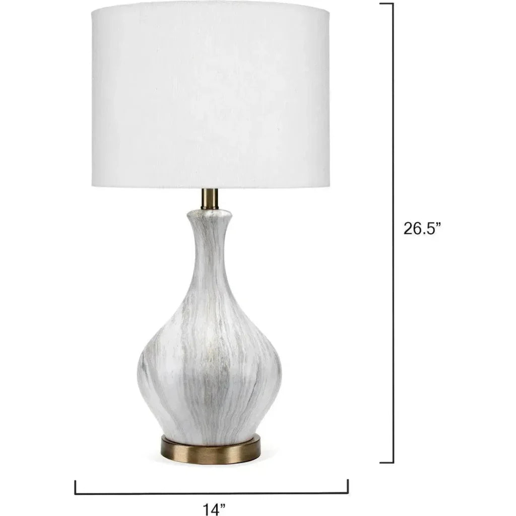 Grey Ceramic Acrylic Mila Table Lamp - LOOMLAN - Jamie Young - Table Lamps