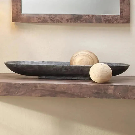 Jamie Young Long Oval Handmade Marble Bowl