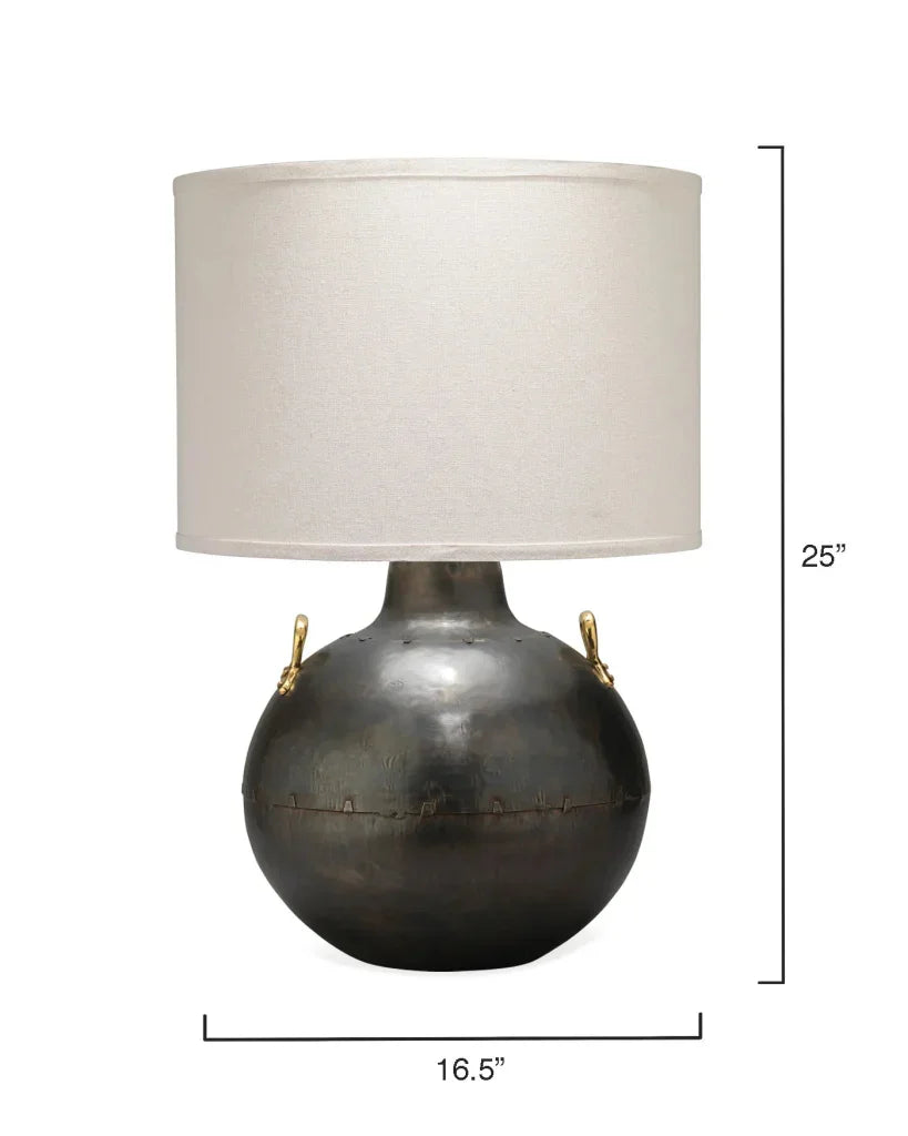 Grey Modern Two Handled Kettle Table Lamp - LOOMLAN - Jamie Young - Table Lamps