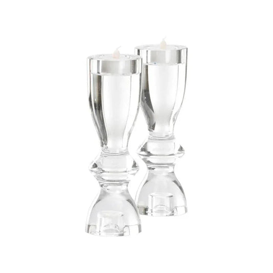 Gris Crystal Made Candleholders (Set Of 2) - LOOMLAN - Wildwood - Candle Holders