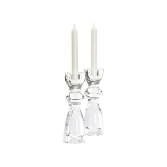 Gris Crystal Made Candleholders (Set Of 2) - LOOMLAN - Wildwood - Candle Holders