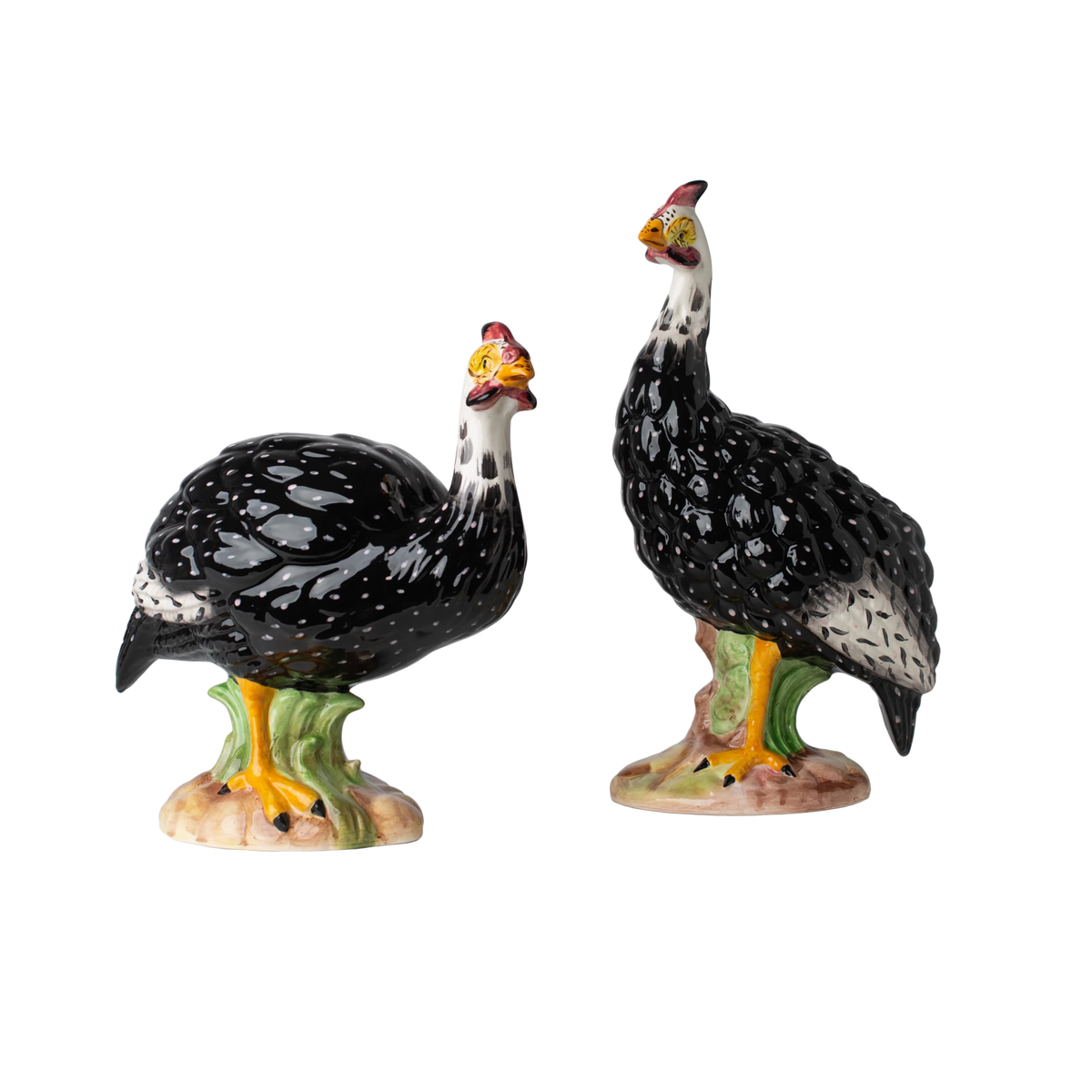 Guinea Hand-Painted Ceramic Hen Sculpture