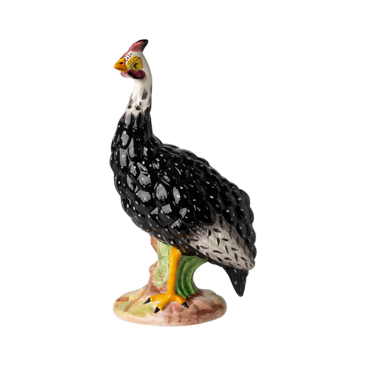 Guinea Hand-Painted Ceramic Hen Sculpture