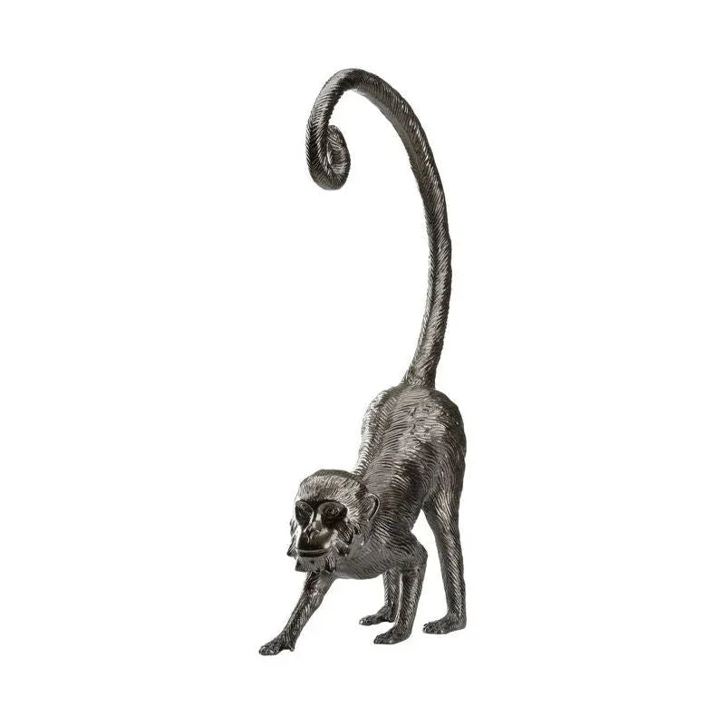 Gunmetal Finished Standing Monkey Sculpture - LOOMLAN - Chelsea House - Statues & Sculptures