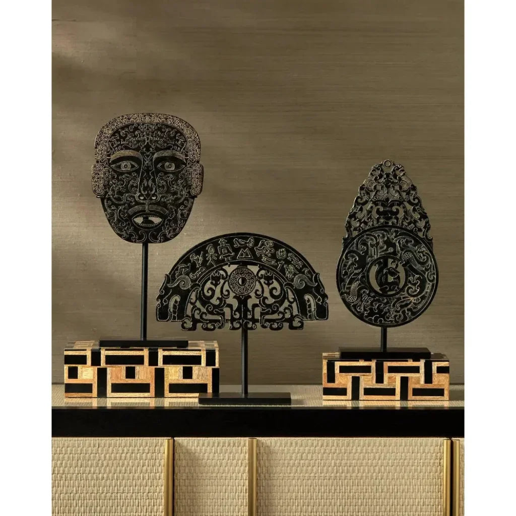 Han Dynasty Jade Stoneware Jewel Sculpture - LOOMLAN - Currey & Co - Statues & Sculptures