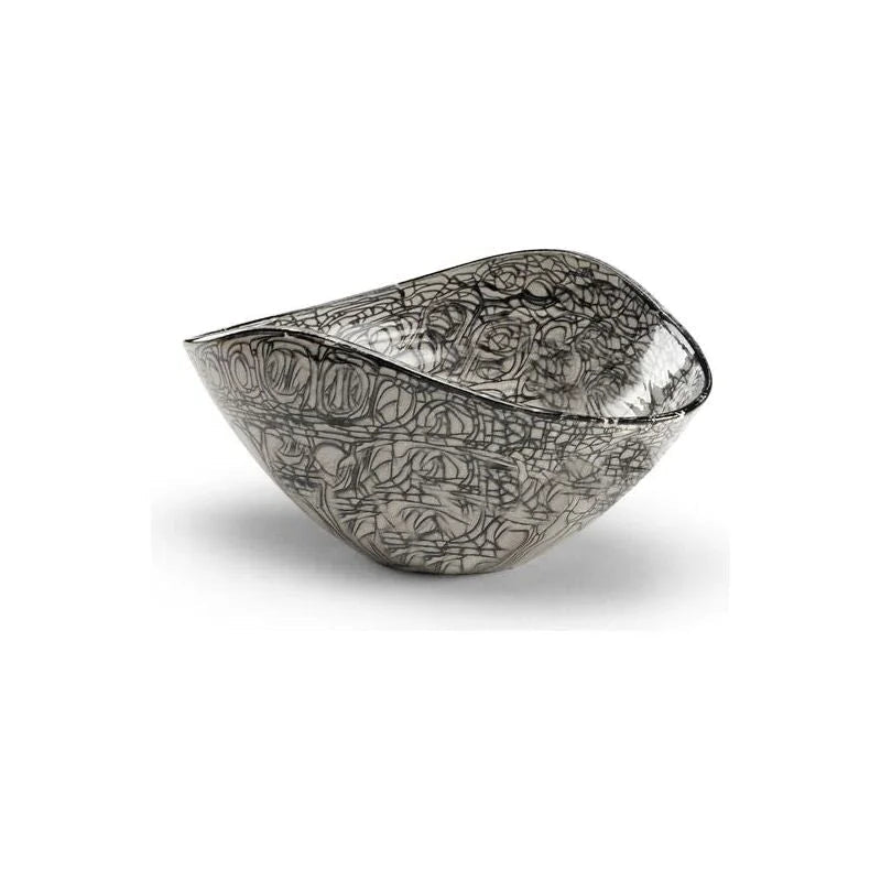 Chelsea House Hand Glazed Porcelain Oval Centerpiece Bowl