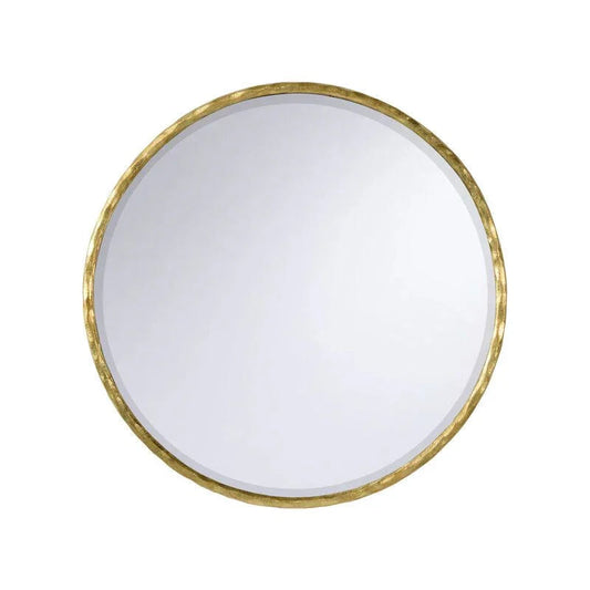Hand Hammered Round Wall Mirror (Large) - LOOMLAN - Chelsea House - Wall Mirrors