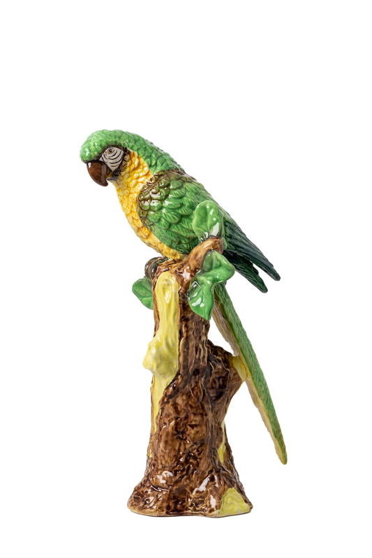 Abigails Hand-Painted Ceramic Parrot Sculpture