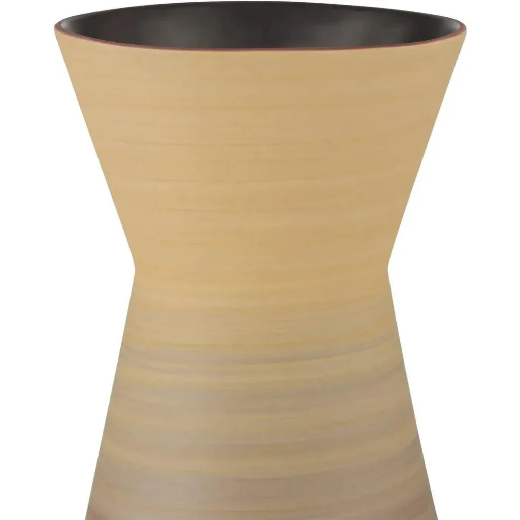 Happy 80's Porcelain Brown Vase (Set of 2) - LOOMLAN - Currey & Co - Vases & Jars