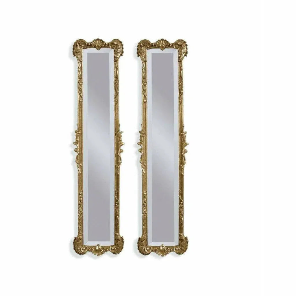 Helena 2 Panel Wall Mirrors 50" Rectangle Gold Leaf
