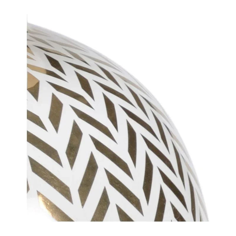 Herringbone Coverd Ceramic Urn - LOOMLAN - Chelsea House - Vases & Jars