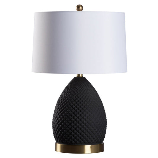 Hester Sculptural Black Ceramic Table Lamp