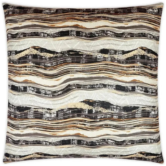 Highway Blackstone Brown Black Large Throw Pillow - LOOMLAN - D.V. Kap - Throw Pillows
