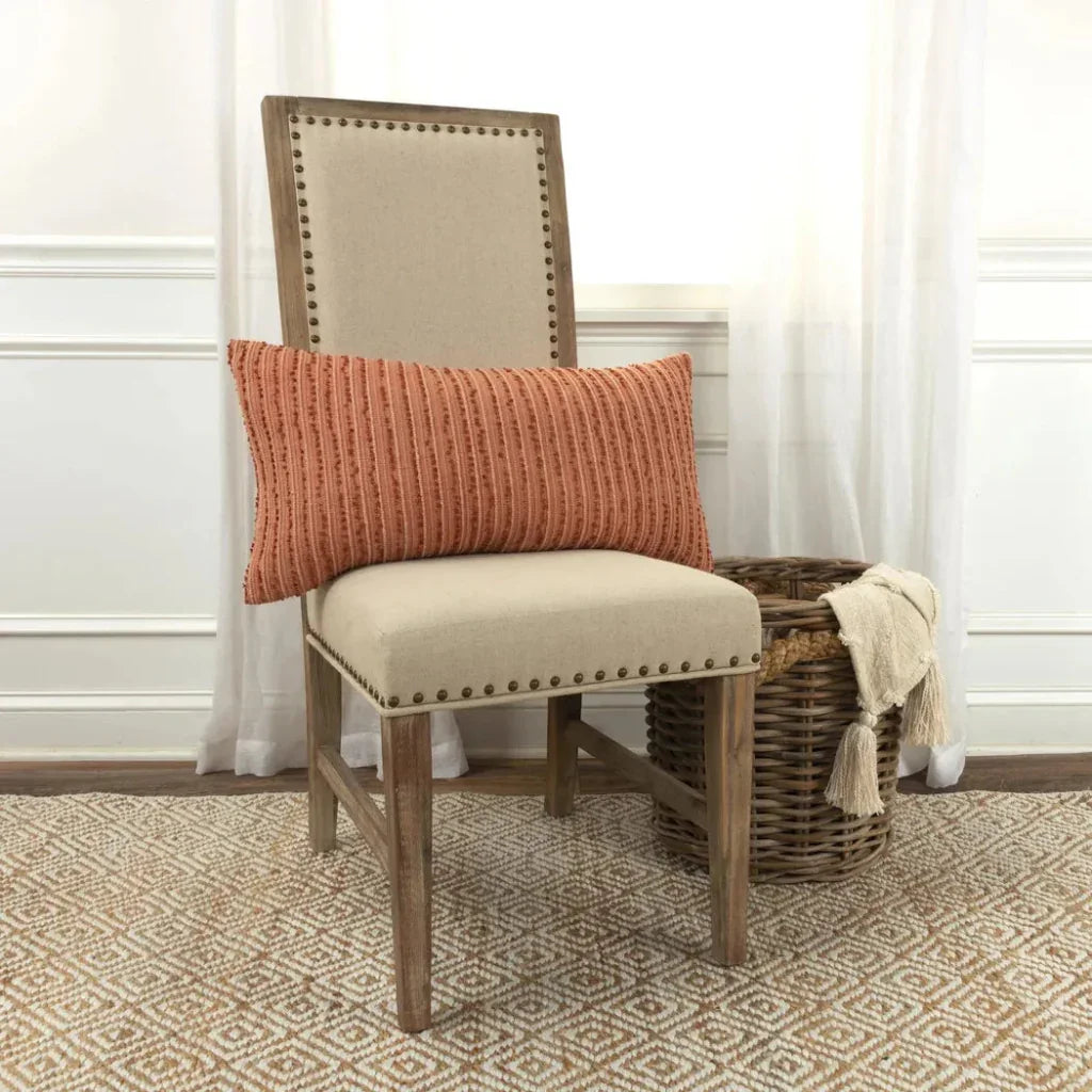 Hilda Textured Lumbar Rectangle Decorative Pillows - LOOMLAN - LOOMLAN - Throw Pillows