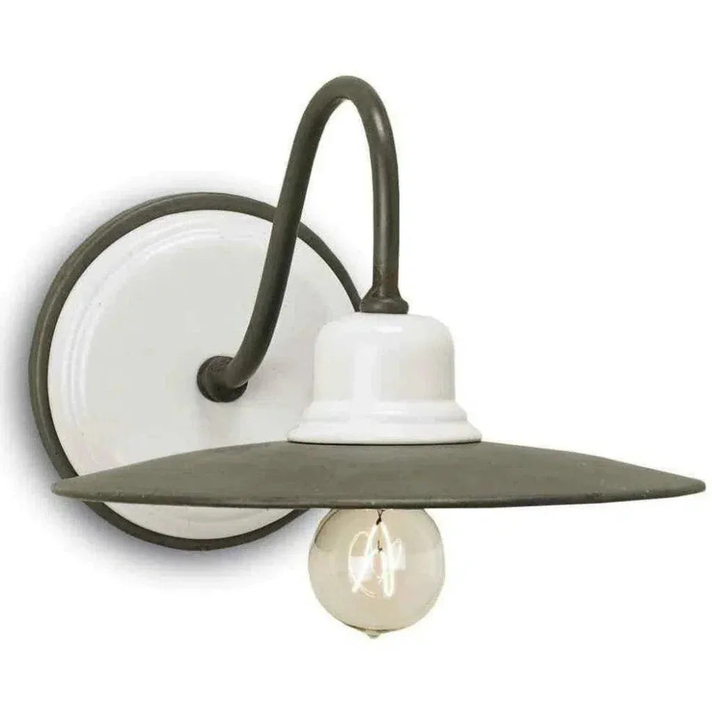 Hiroshi Gray White Eastleigh Wall Sconce - LOOMLAN - Currey & Co - Wall Sconces