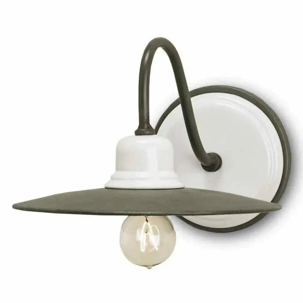 Hiroshi Gray White Eastleigh Wall Sconce - LOOMLAN - Currey & Co - Wall Sconces