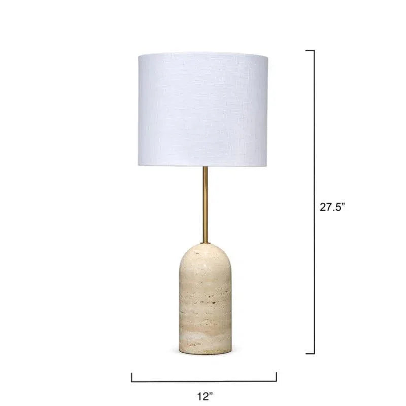 Holt Table Lamp in Travertine - LOOMLAN - Jamie Young - Table Lamps