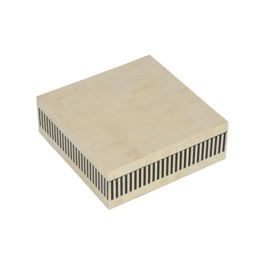 Howell Striped White Box - LOOMLAN - Chelsea House - Boxes & Bowls