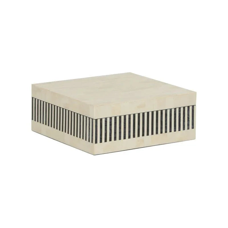 Howell Striped White Box - LOOMLAN - Chelsea House - Boxes & Bowls