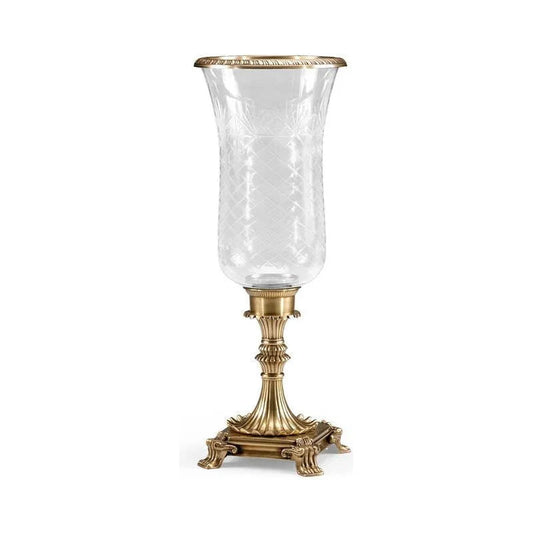 Hurricane Luxurious Gold Crystal Design Candleholder - LOOMLAN - Wildwood - Candle Holders