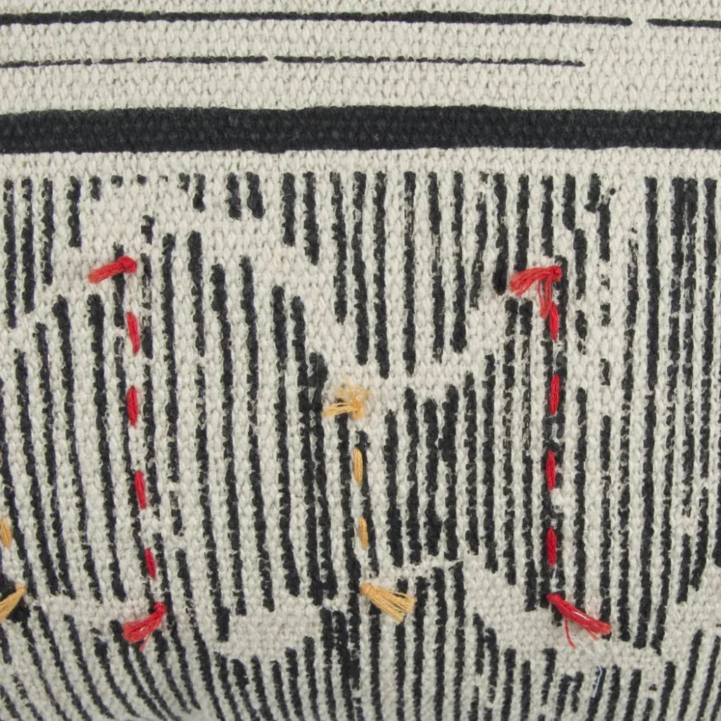 Ika Striped Boho Trow Pillow Down Insert - LOOMLAN - LOOMLAN - Throw Pillows