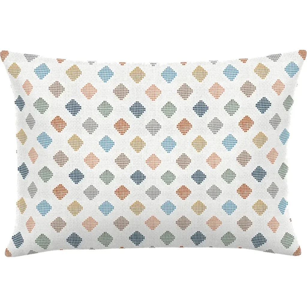 Infused Gem Handmade Outdoor Pillow-Outdoor Pillows-Earnest Collection-20"x13" Lumbar-LOOMLAN