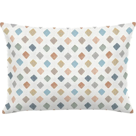 Infused Gem Handmade Outdoor Pillow-Outdoor Pillows-Earnest Collection-20"x13" Lumbar-LOOMLAN
