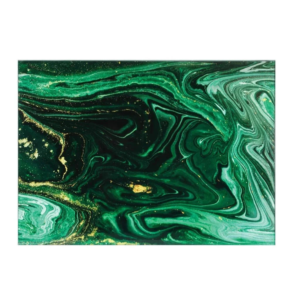 Interstellar Glass Encased Green Tray - LOOMLAN - Currey & Co - Trays