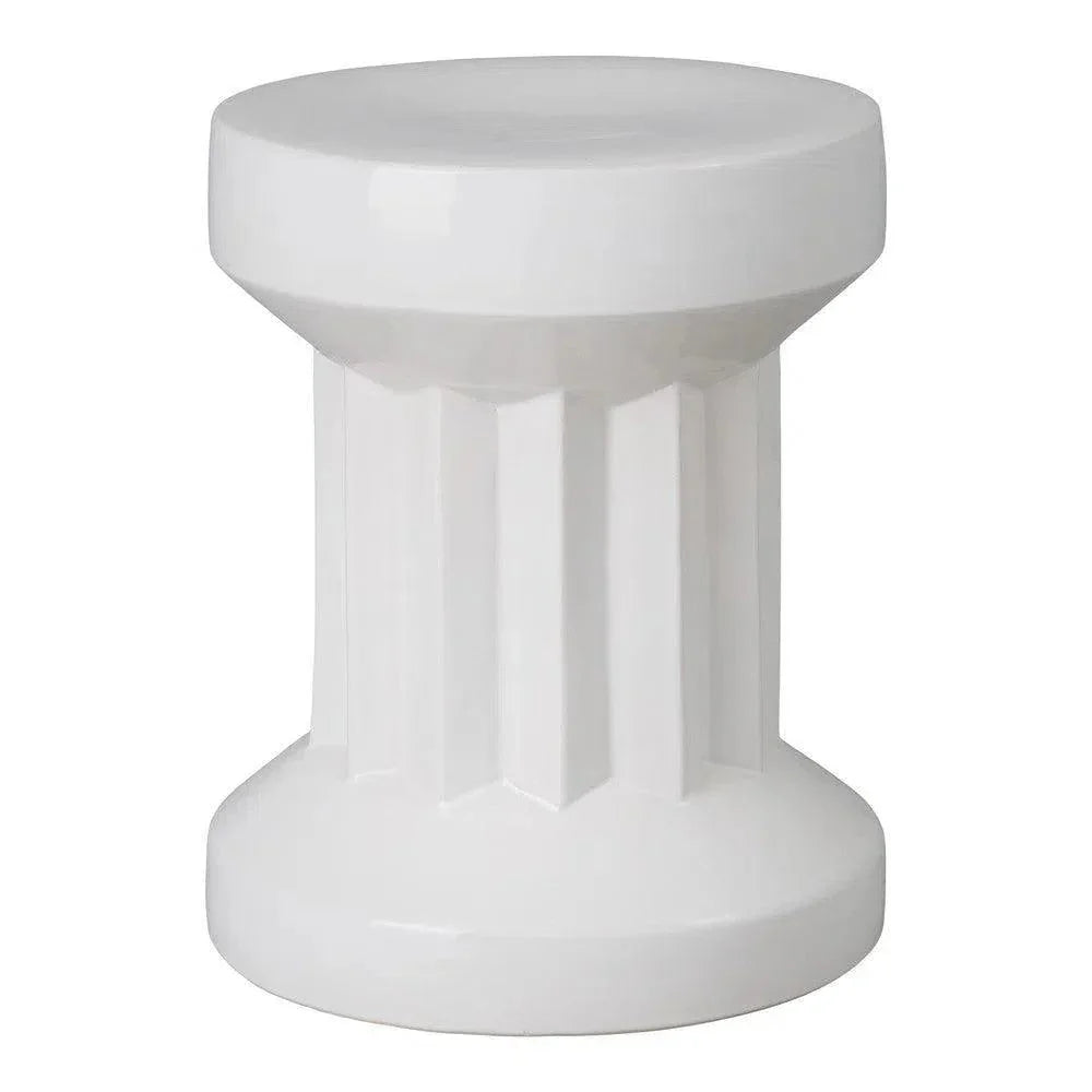 Intrepit 18 in. Round Turquoise Ceramic Garden Stool-Garden Stools-Emissary-LOOMLAN