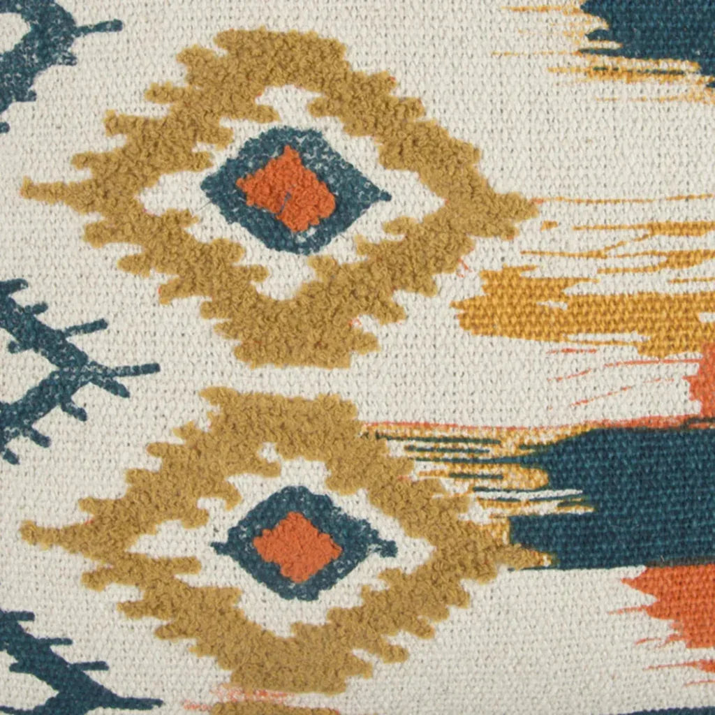 LOOMLAN Ira Brushstroke Boho Throw Pillow With Insert