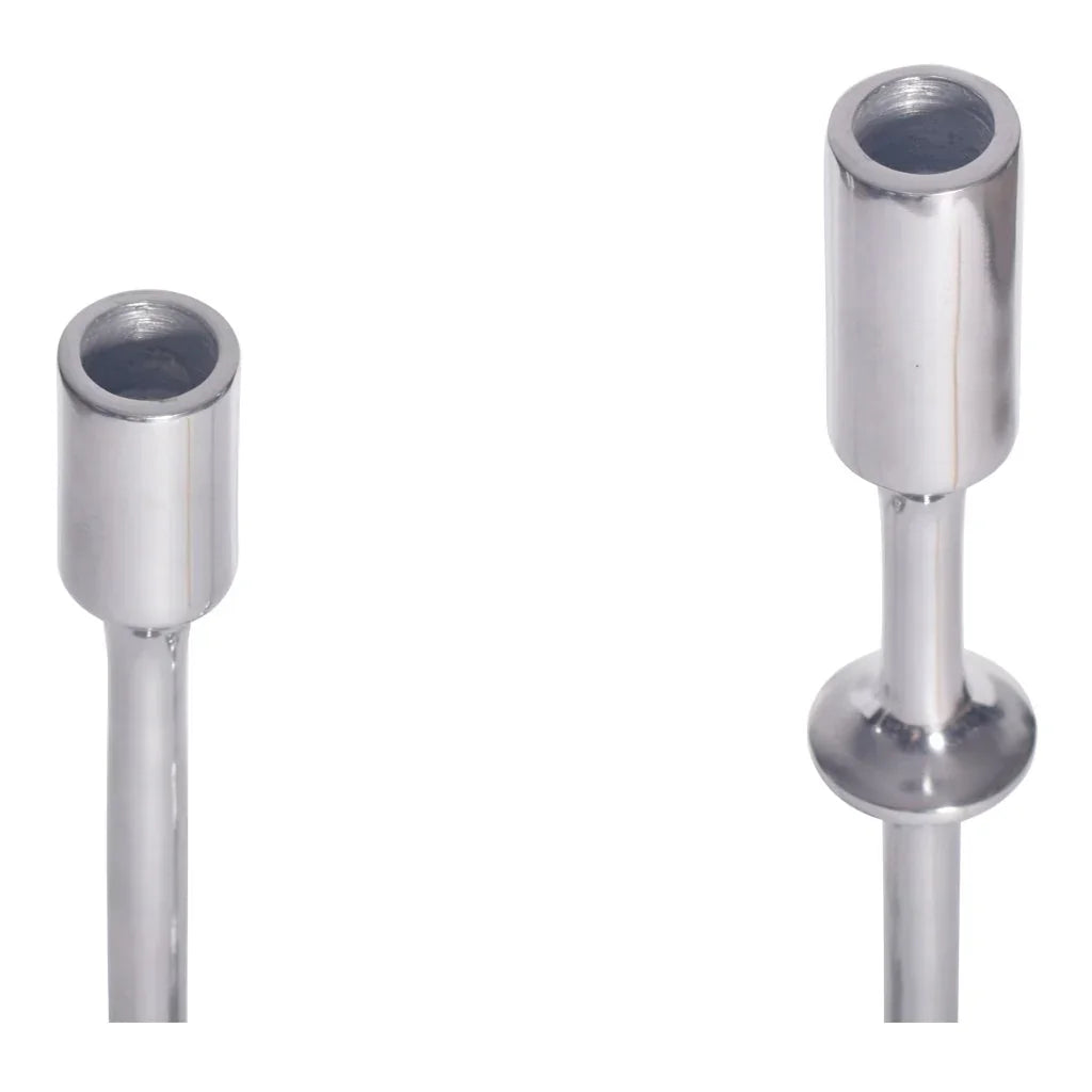 Irie Aluminum Silver Candle Holders (Set Of 2) - LOOMLAN - Moe's Home - Candle Holders