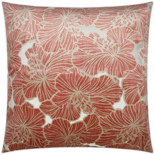 Irinia Punch Floral Coral Large Throw Pillow Insert - LOOMLAN - D.V. Kap - Throw Pillows