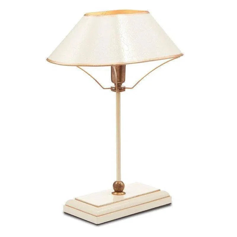 Ivory Antique Brass Gold Daphne Table Lamp - LOOMLAN - Currey & Co - Table Lamps